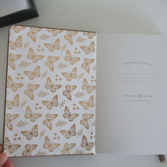 New Archer and Olive Butterfly in Frame Notebook & Set of 5 Gel Pens - Picture 9 of 12